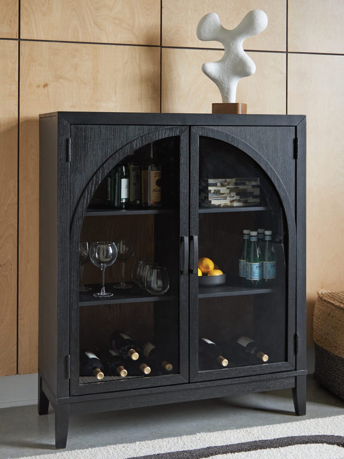 Armenleigh - Bar Cabinet - Black / Brown - Image 2