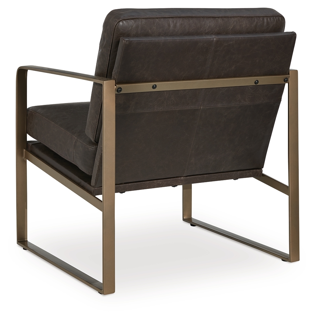 Bradett - Accent Chair - Dark Brown / Gold Finish - Image 5