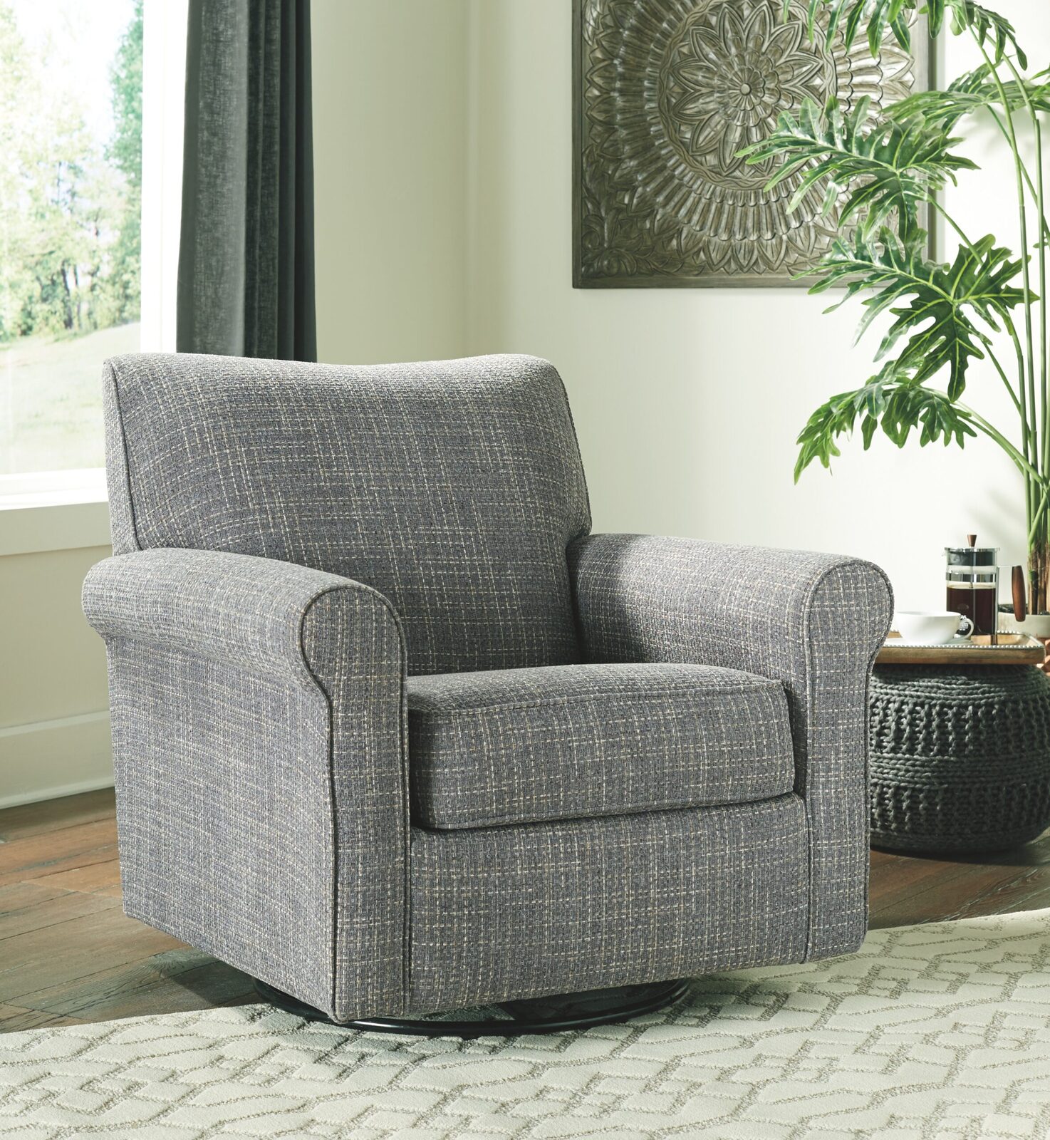Renley - Swivel Glider Accent Chair - Image 3