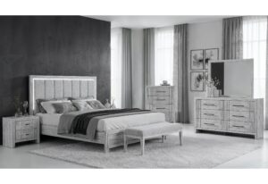Elsie - 5 Piece Bedroom Set - Light Gray
