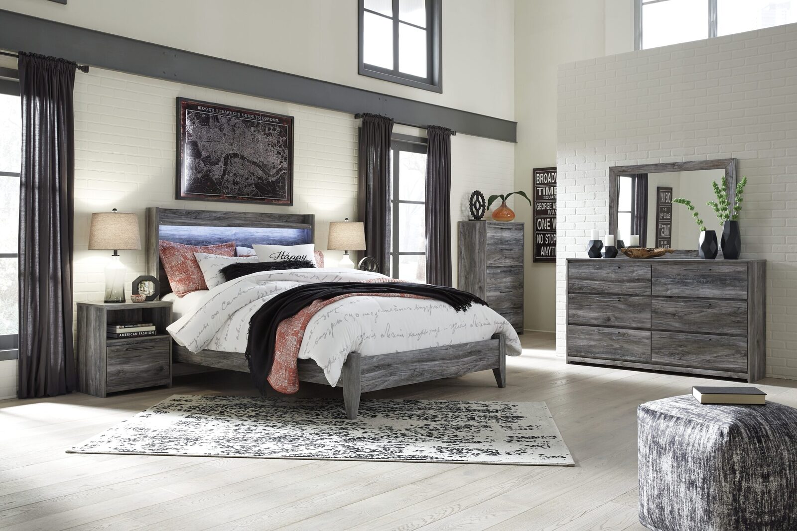 Baystorm - Panel Bedroom Set - Gray - Image 4