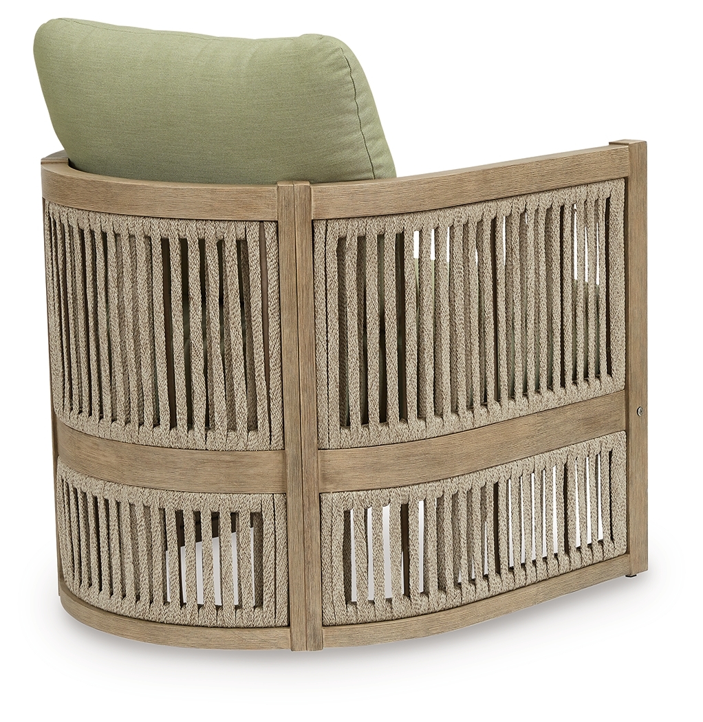 Serena Shores - Lounge Chair With Cushion (Set of 2) - Beige / Green - Image 5