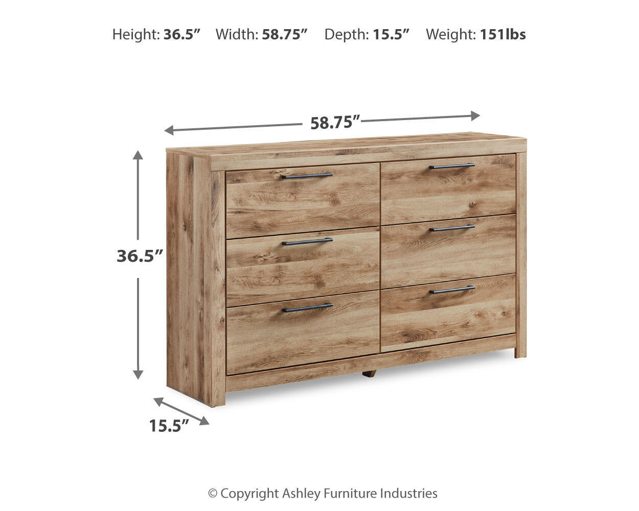 Hyanna - Six Drawer Dresser - Tan Brown - Image 7