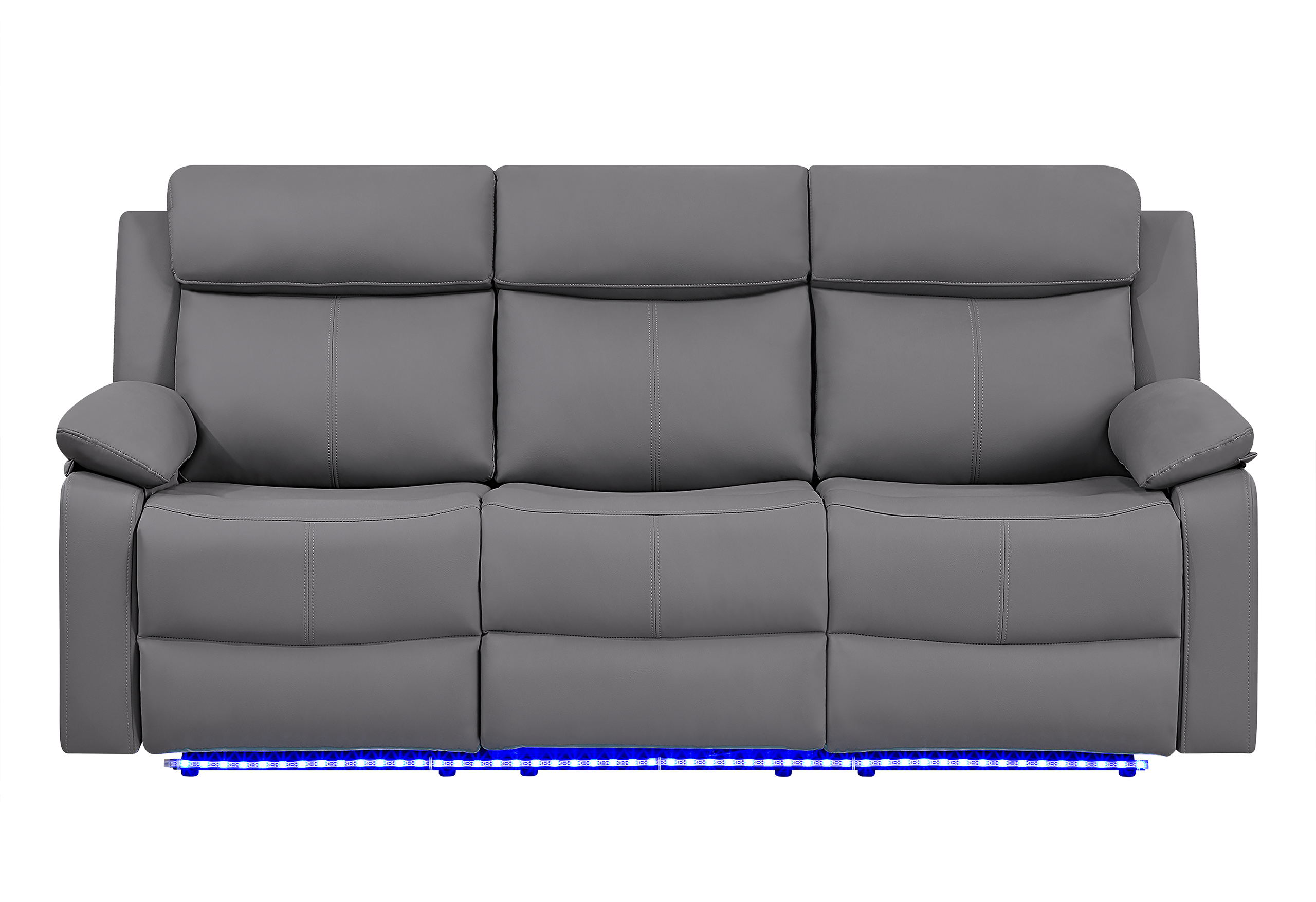 U6026 - 3 Piece Living Room Set (46A Reclining Sofa, Console Reclining Loveseat With Speaker) - Gray - Image 8