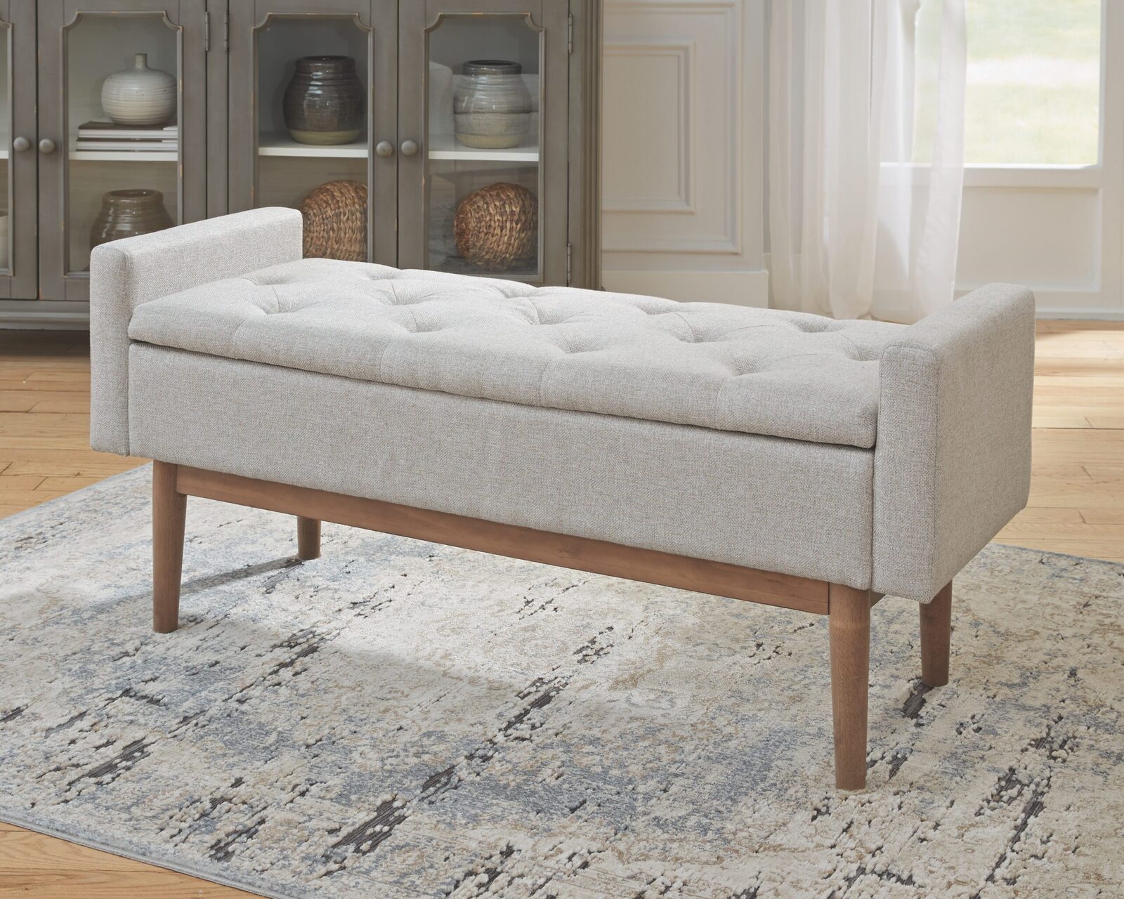 Briarson - Storage Bench - Beige / Brown - Image 2