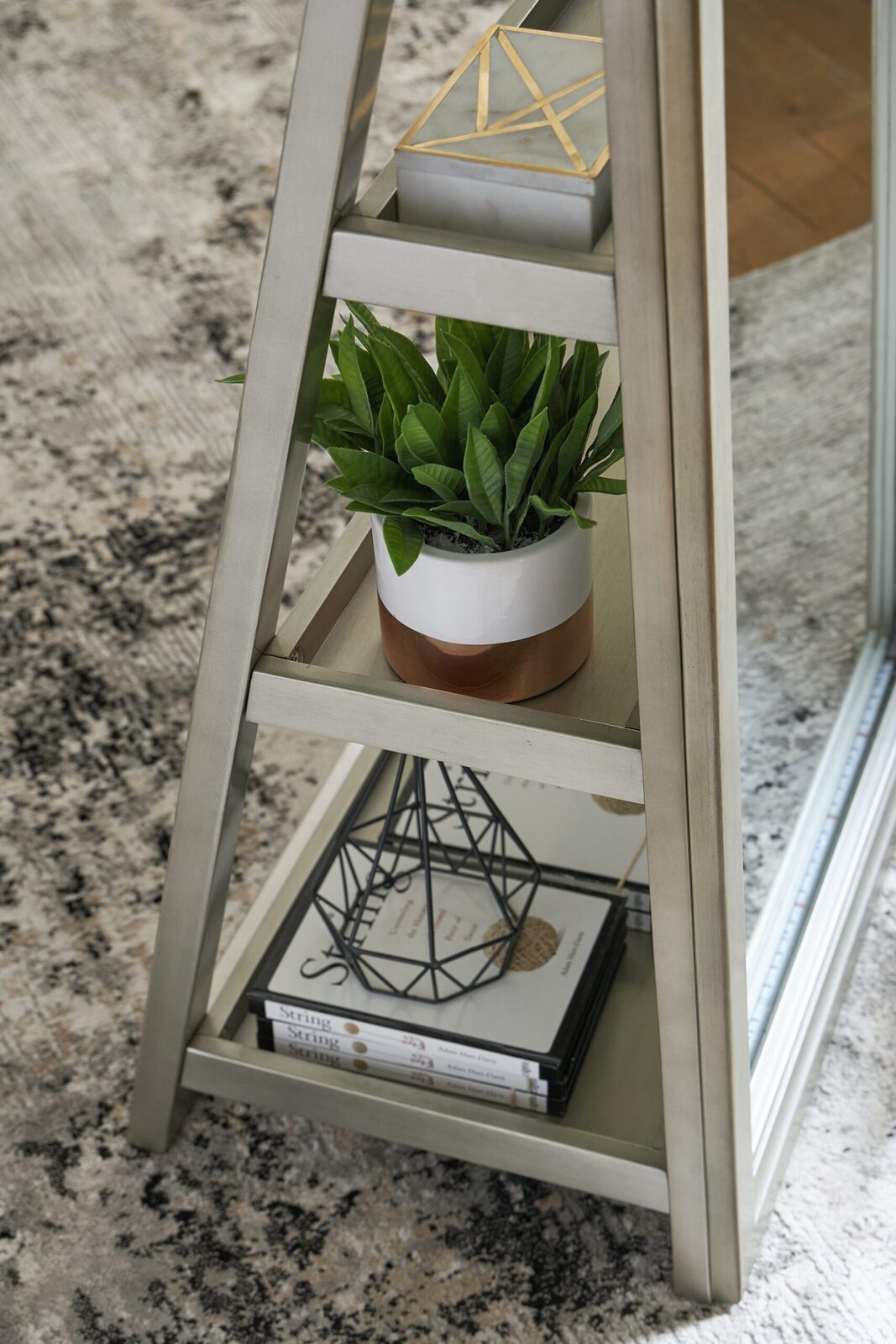 Evesen - Floor Standing Mirror With Storage - Champagne - Image 6