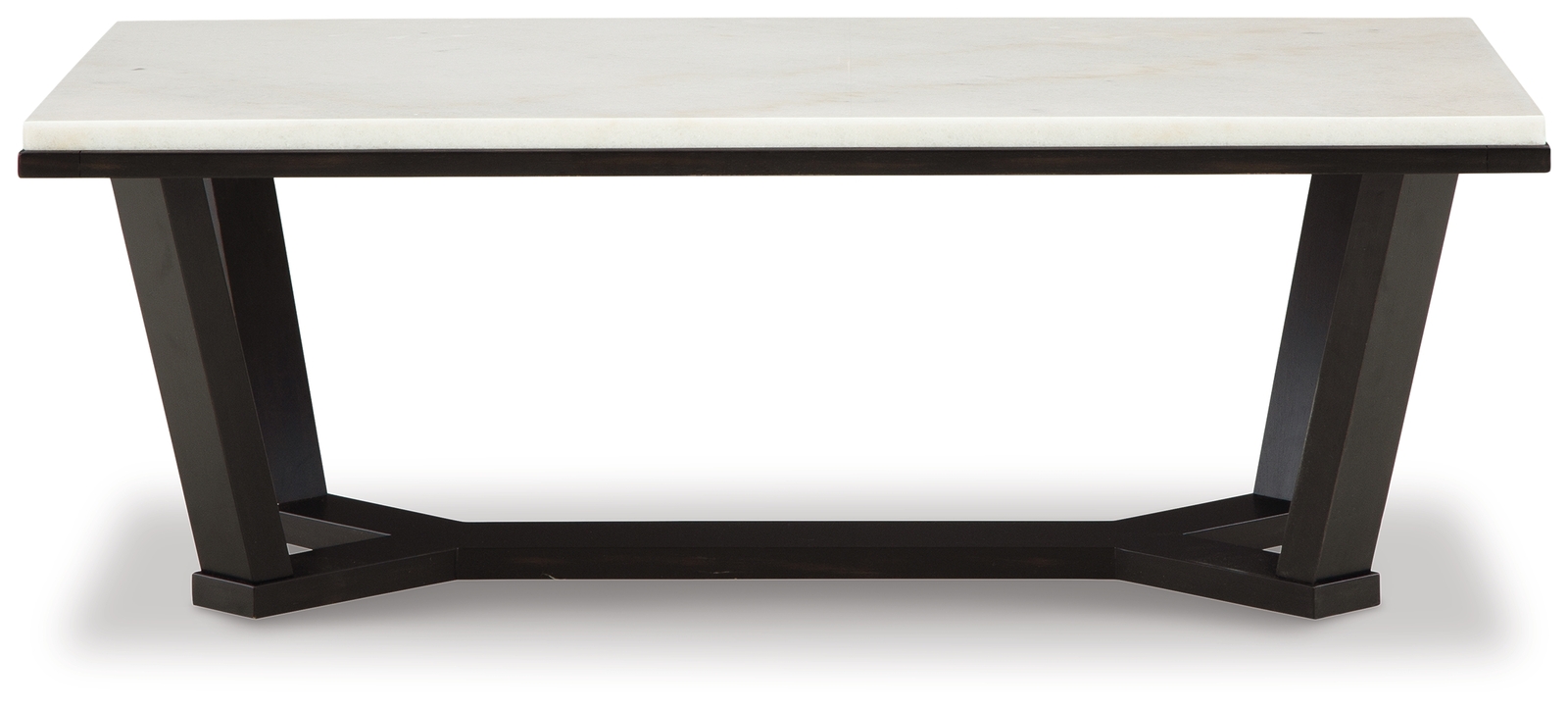 Fostead - Rectangular Cocktail Table - White / Espresso - Image 3