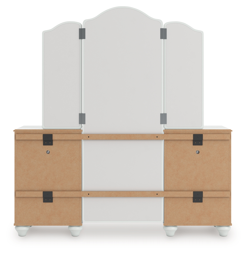 Kozlani - Vanity With Mirror - White - Image 6