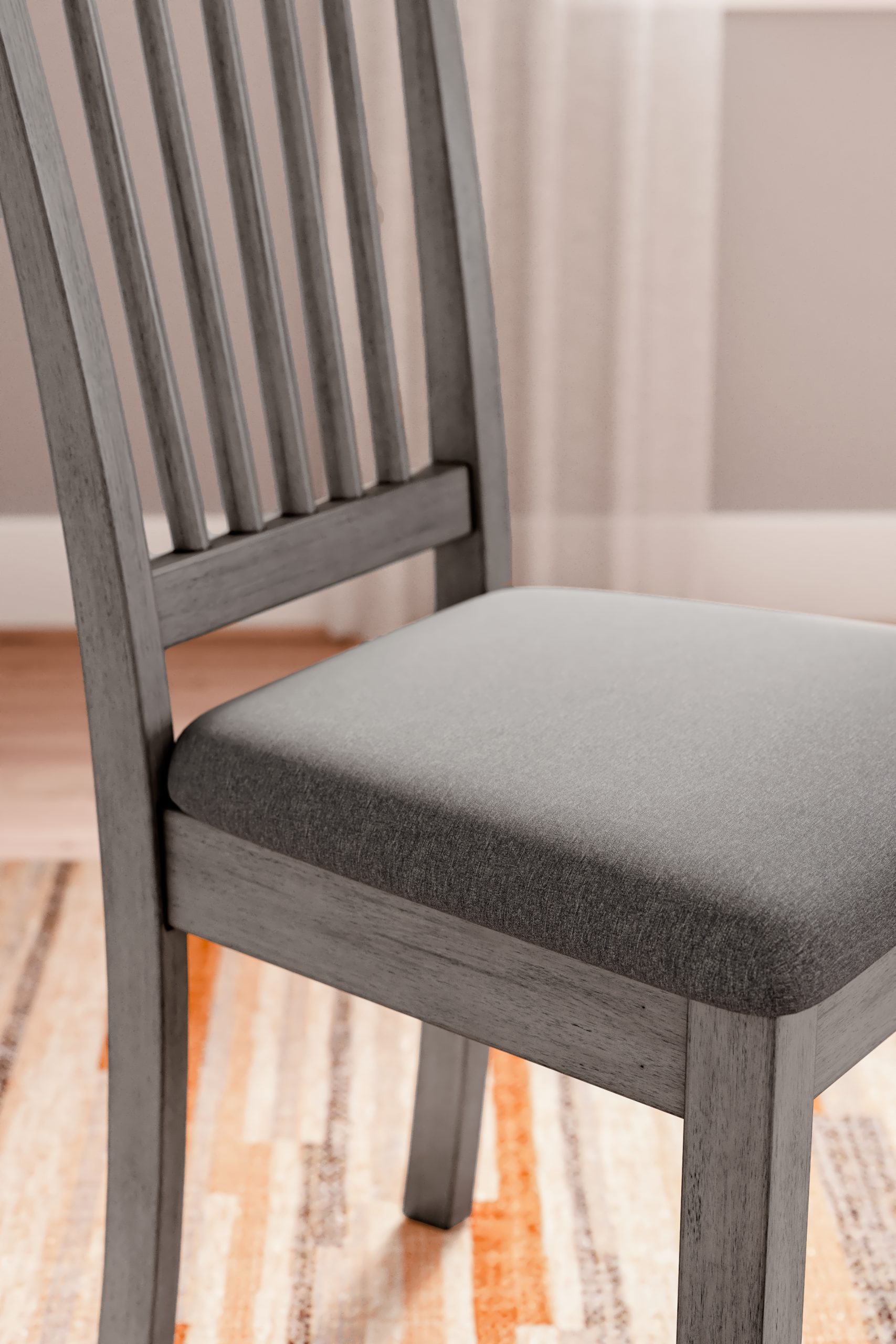 Shullden - 5 Pc. - Drop Leaf Table, 4 Side Chairs - Gray - Image 7