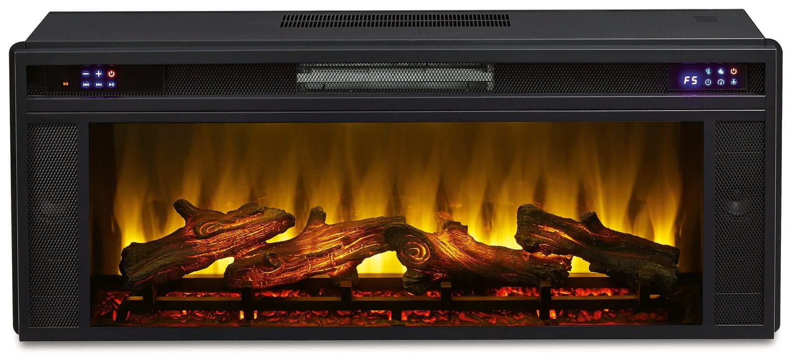 Entertainment Accessories - Fireplace Insert - Rectangular - Black - Image 3