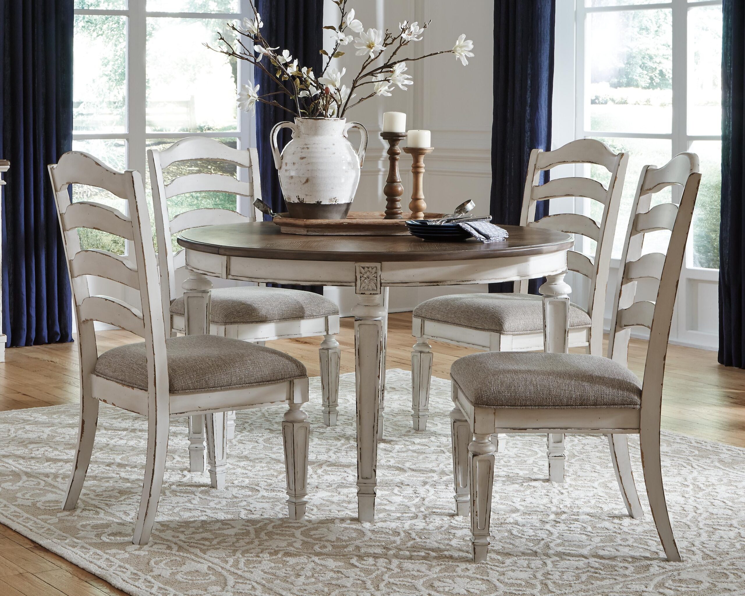 Realyn - Dining UPH Side Chair (Set of 2) - Ladderback - Chipped White - Image 9