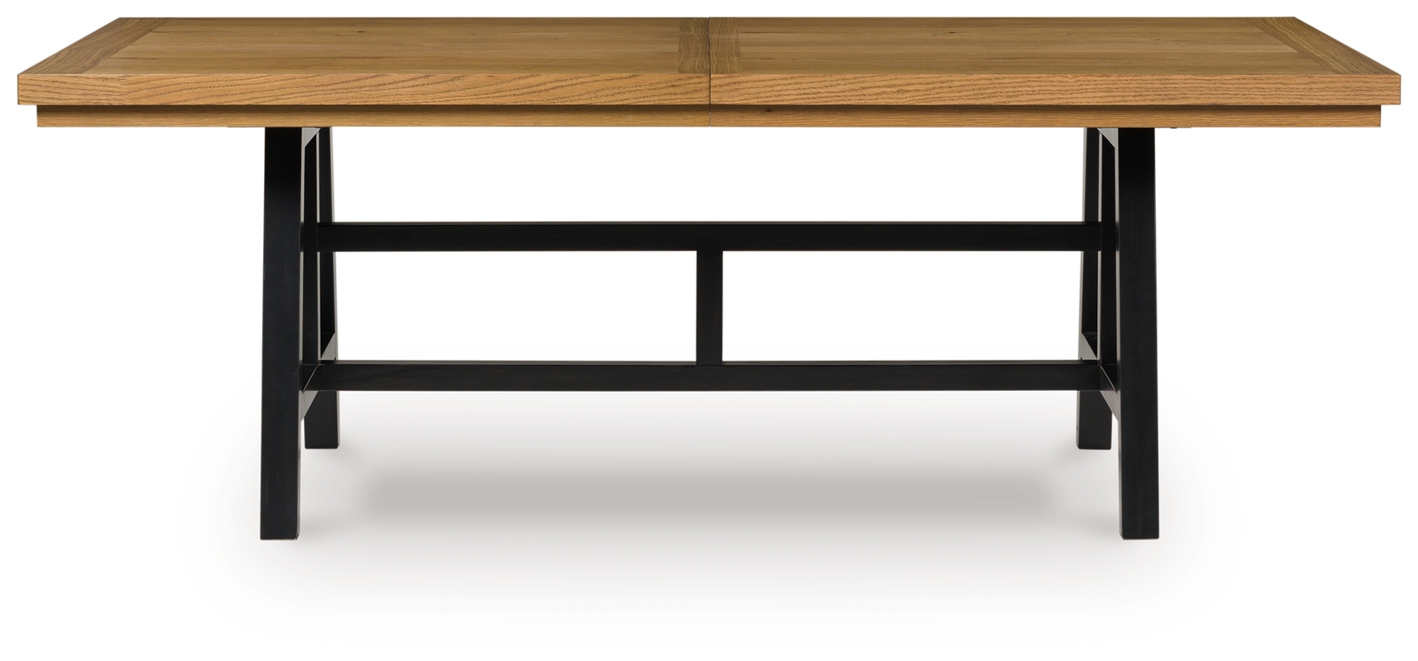 Galliden - Rectangular Dining Room Extension Table - Black / Brown - Image 4