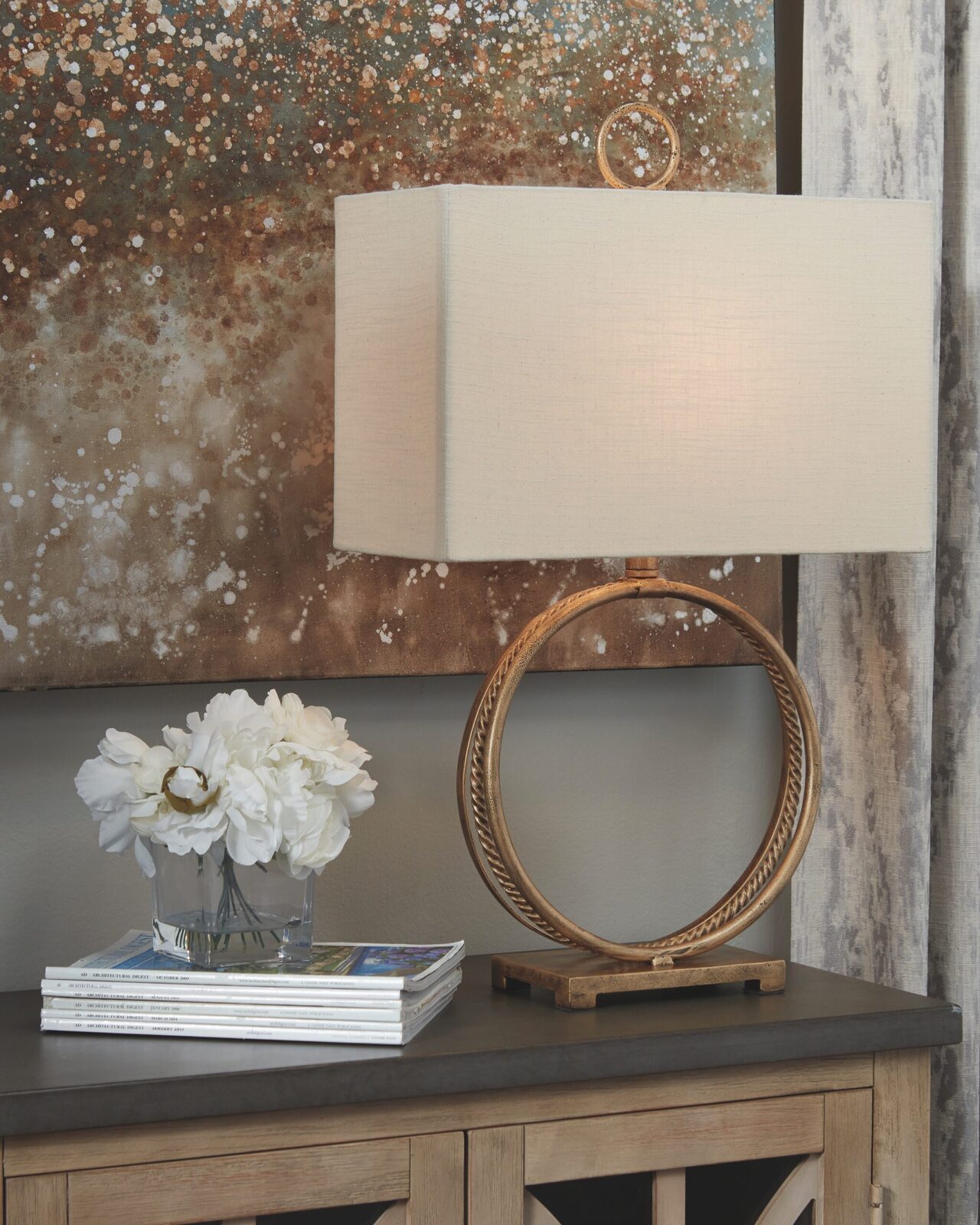 Mahala - Metal Table Lamp - Antique Gold Finish - Image 2