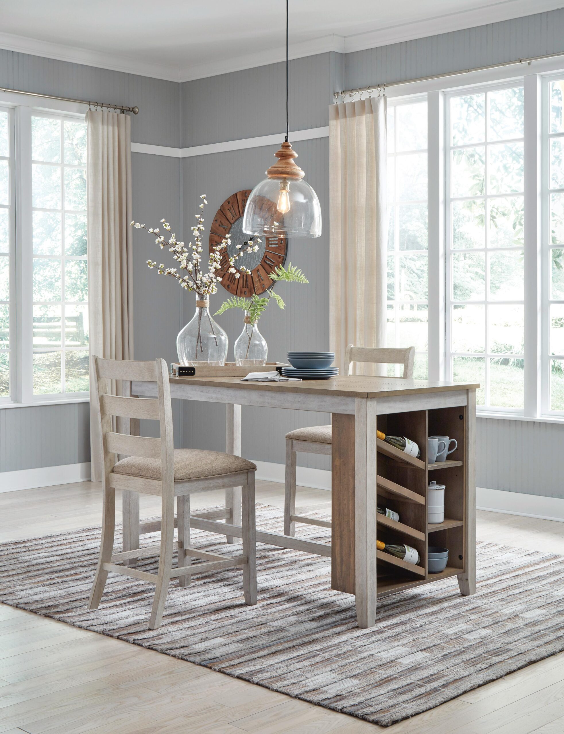 Skempton - Rectangular Counter Table With Storage - White - Image 6