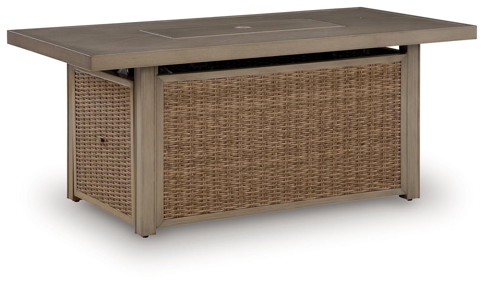 Laguna Heights - Rectangular Fire Pit Table - Beige - Image 5