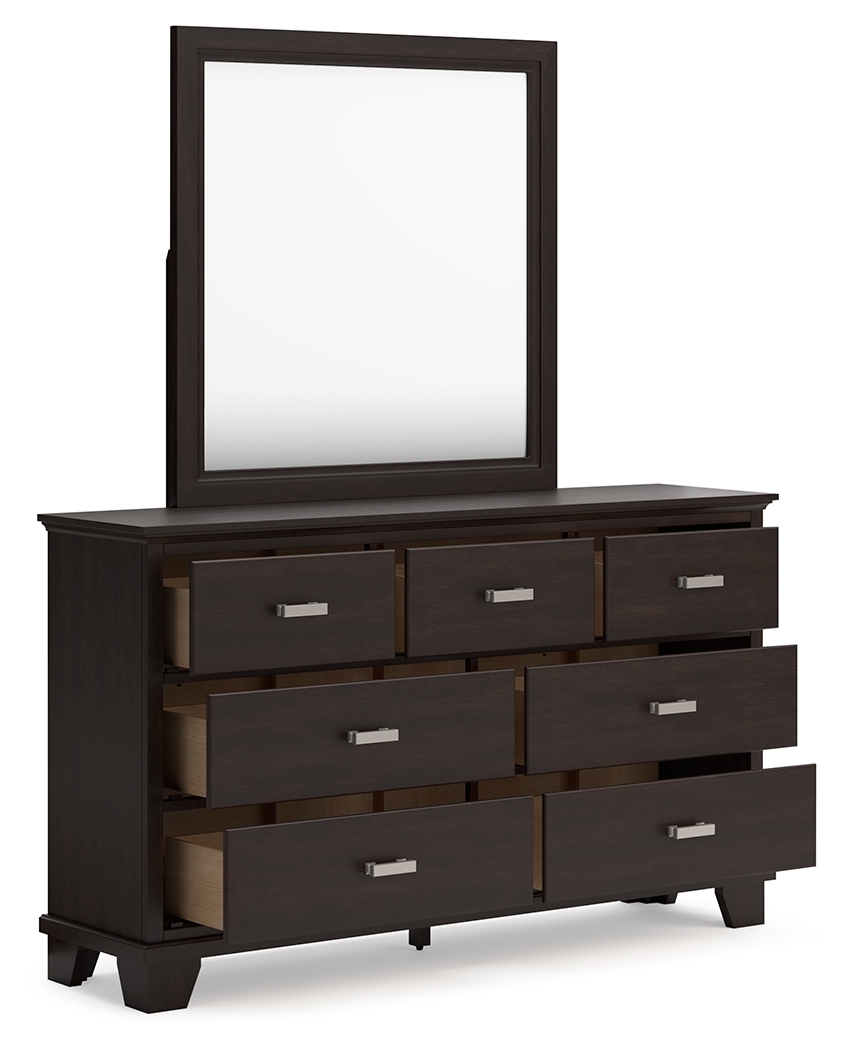 Covetown - Dresser And Mirror - Dark Brown - Image 2