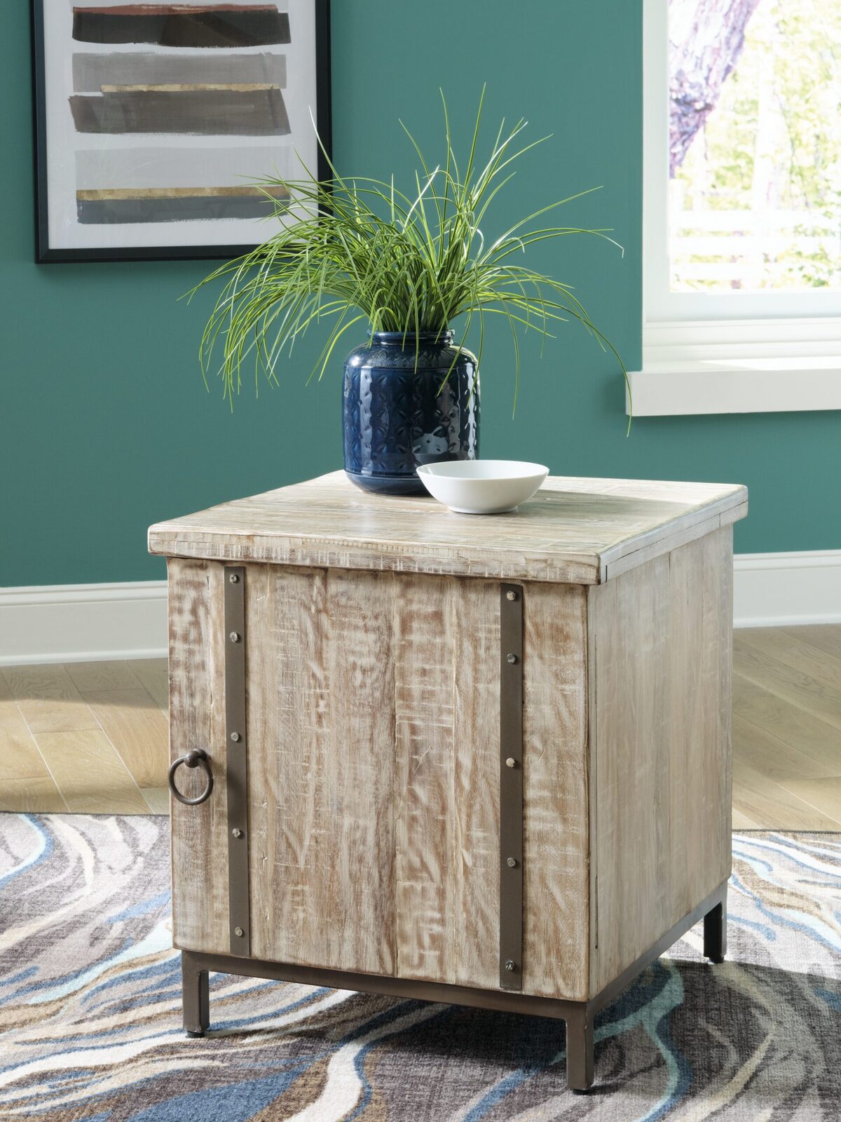 Laddford - Accent Cabinet - Shelf - Whitewash - Image 2