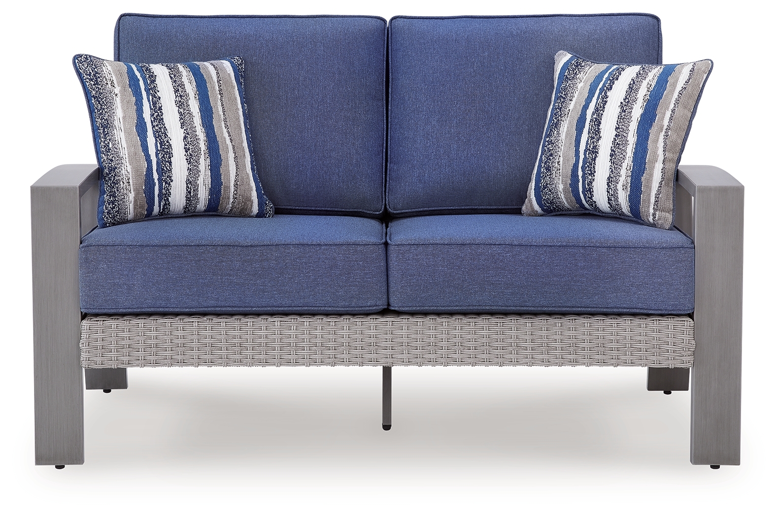 Half Moon Beach - Loveseat With Cushion - Blue / Gray - Image 3