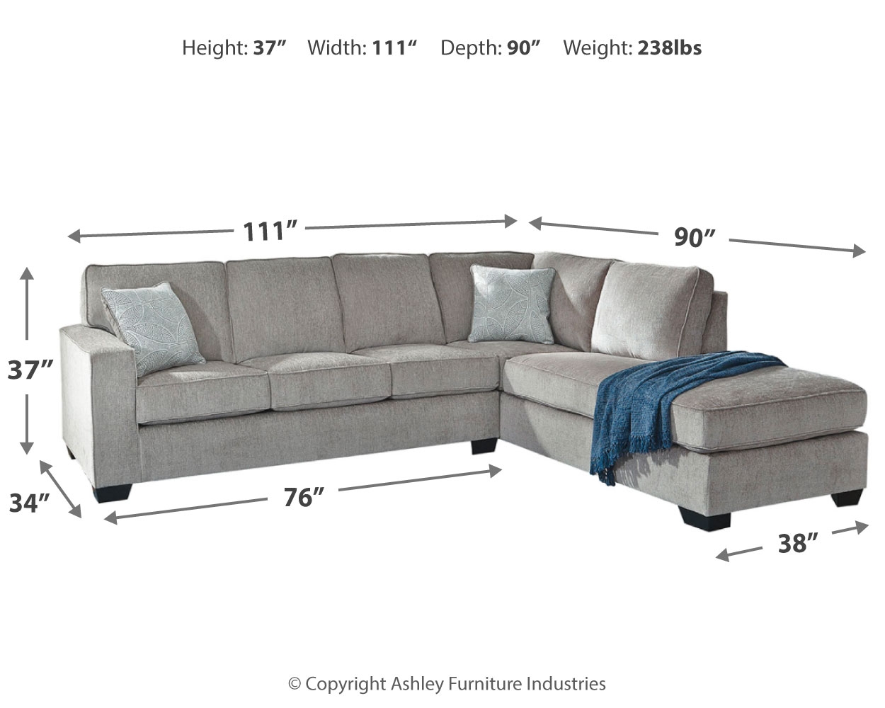 Altari - Sectional With Chaise - Image 15