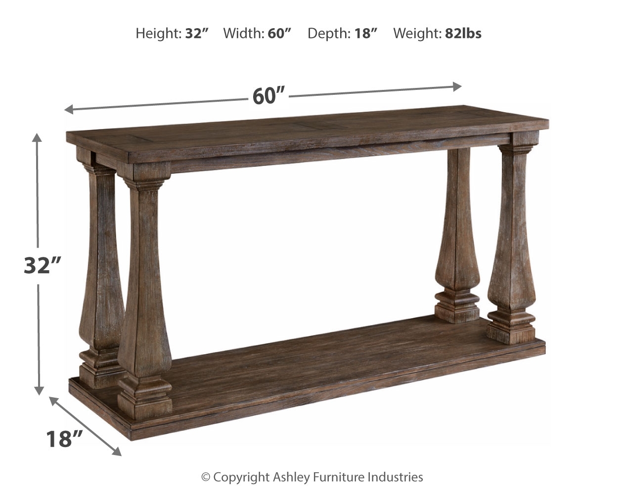 Johnelle - Sofa Table - Gray - Image 4