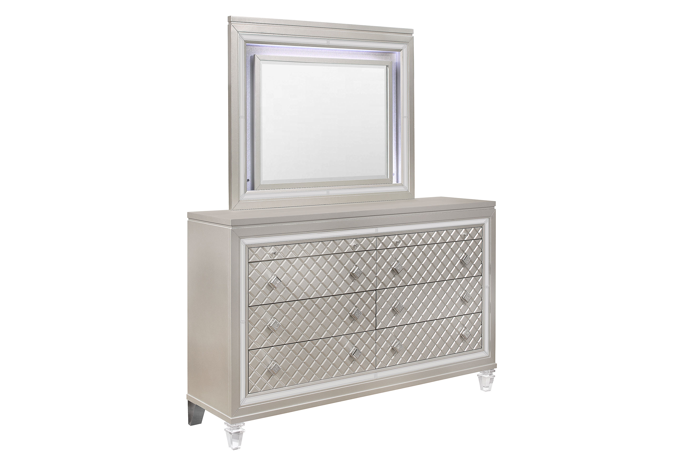 Paris - Mirror With LED - Champagne - Image 3