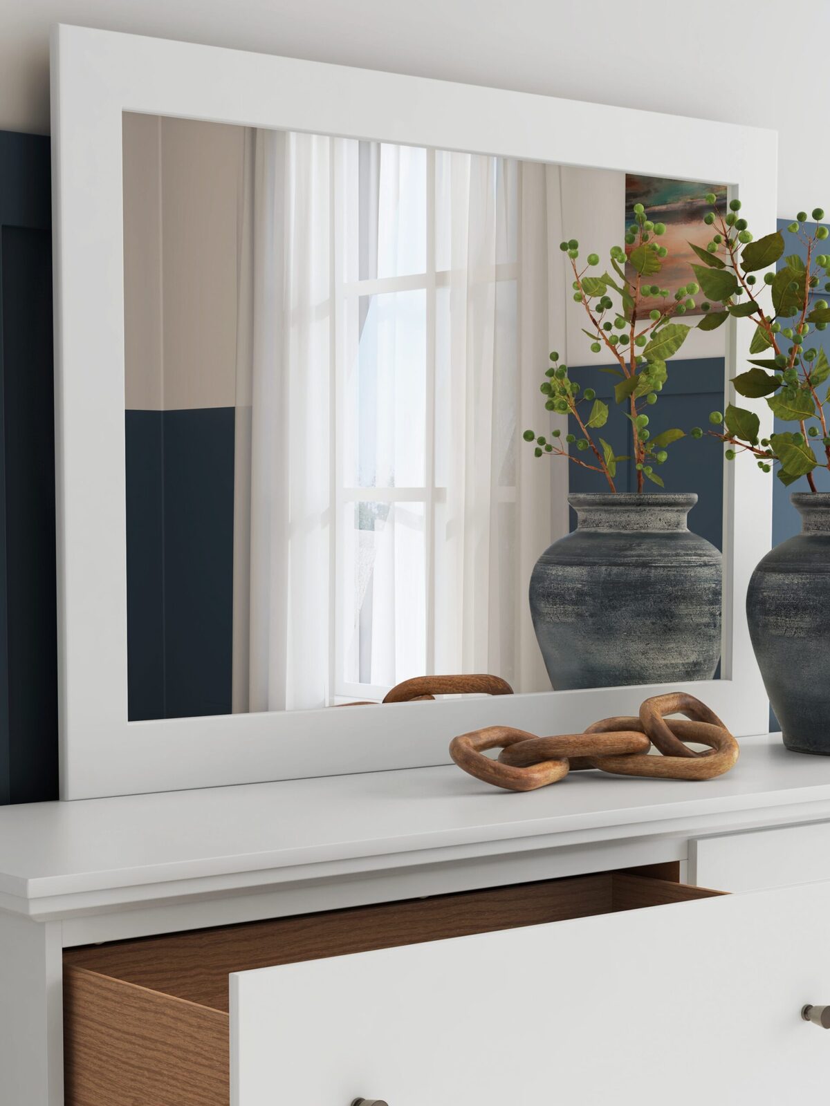 Bostwick Shoals - Bedroom Mirror - White - Image 5