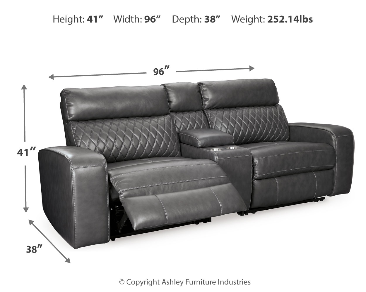 Samperstone - Power Reclining Sectional - Image 29