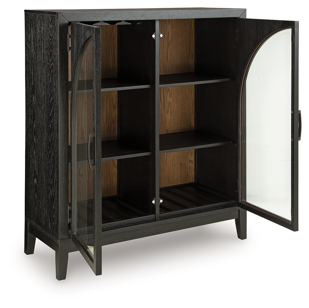 Armenleigh - Bar Cabinet - Black / Brown - Image 3