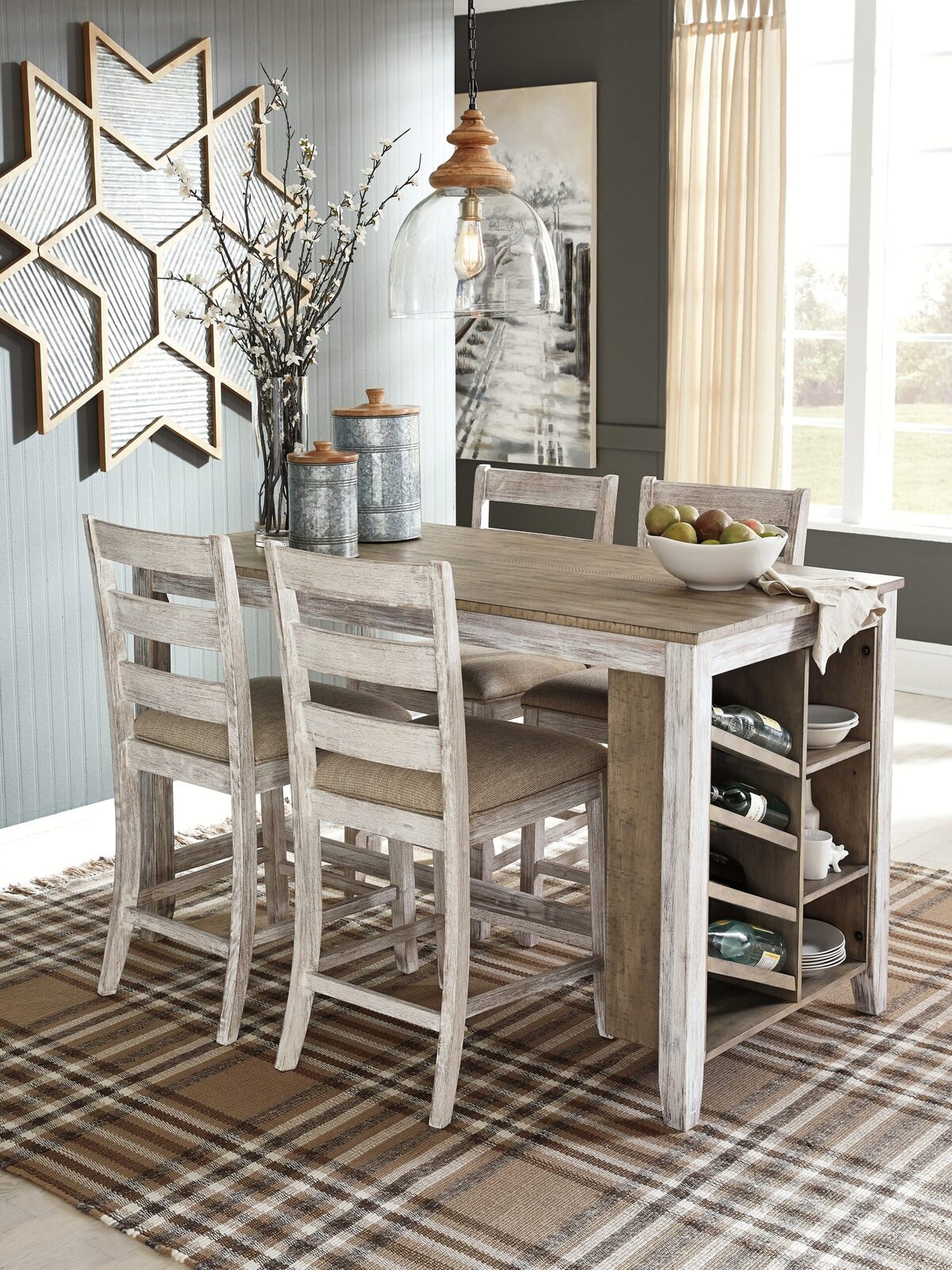 Skempton - Rectangular Counter Table With Storage - White - Image 9