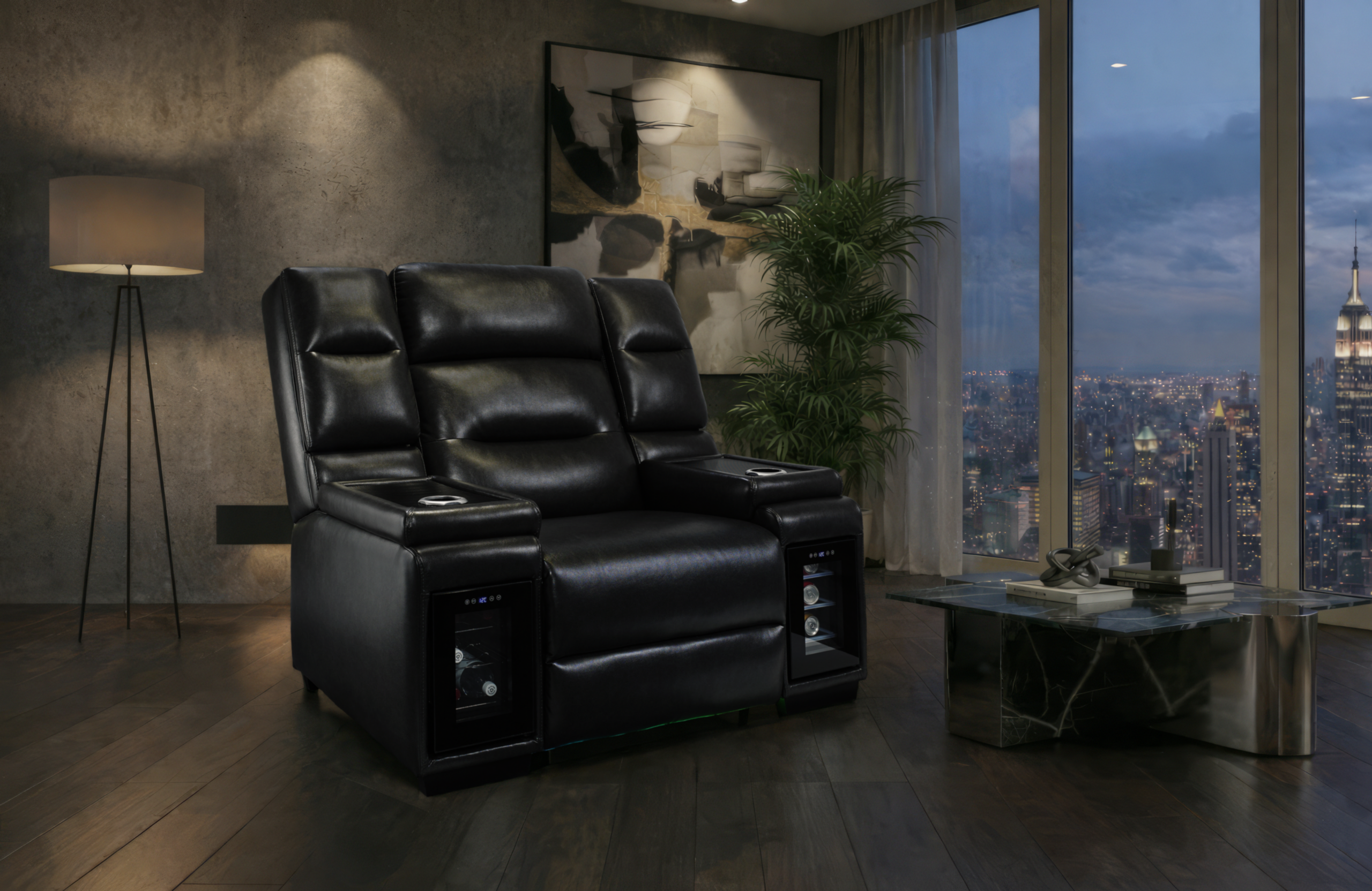 MVP - Power Recliner With Power Headrest - Blanche Black - Image 3