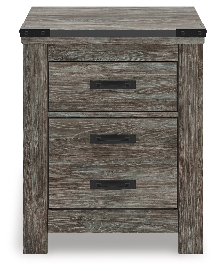 Frandern - Two Drawer Night Stand - Gray - Image 4