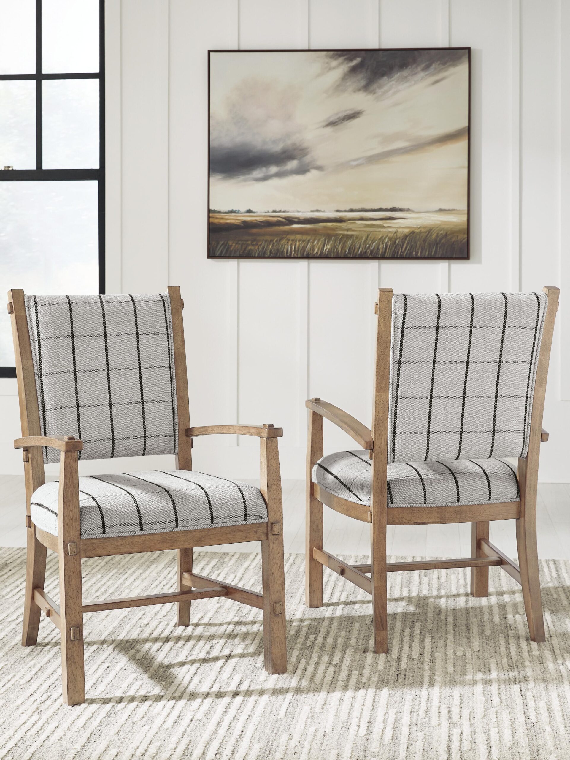 Ridgester - Dining Upholstered Arm Chair (Set of 2) - Light Brown - Image 2