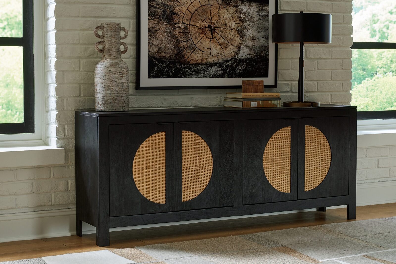 Cliffiings - Accent Cabinet - Black / Natural - Image 2