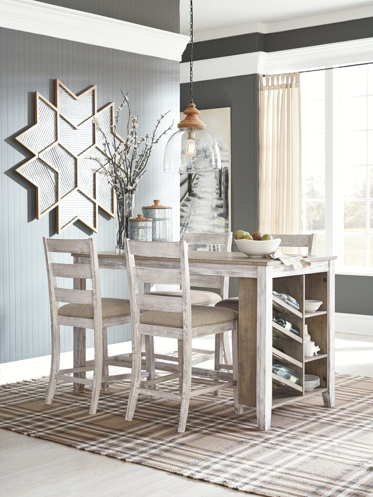Skempton - Rectangular Counter Table With Storage Set - Image 3