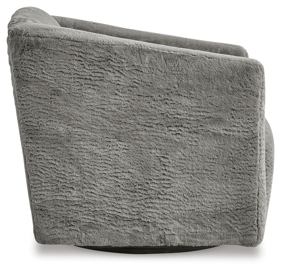 Bramner - Swivel Accent Chair - Charcoal - Image 4