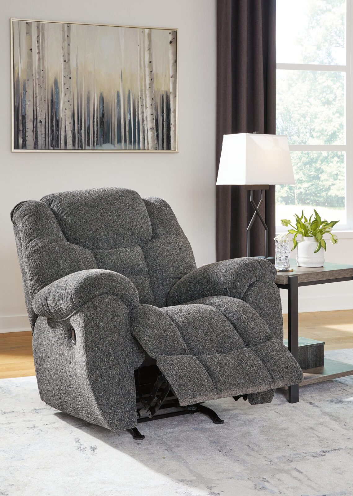 Foreside - Rocker Recliner - Charcoal - Image 8