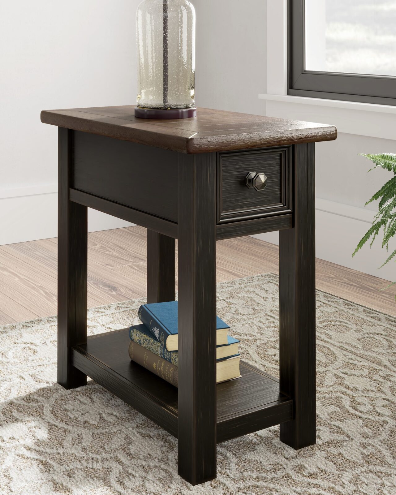 Tyler Creek - Chair Side End Table - Black / Gray - Image 2