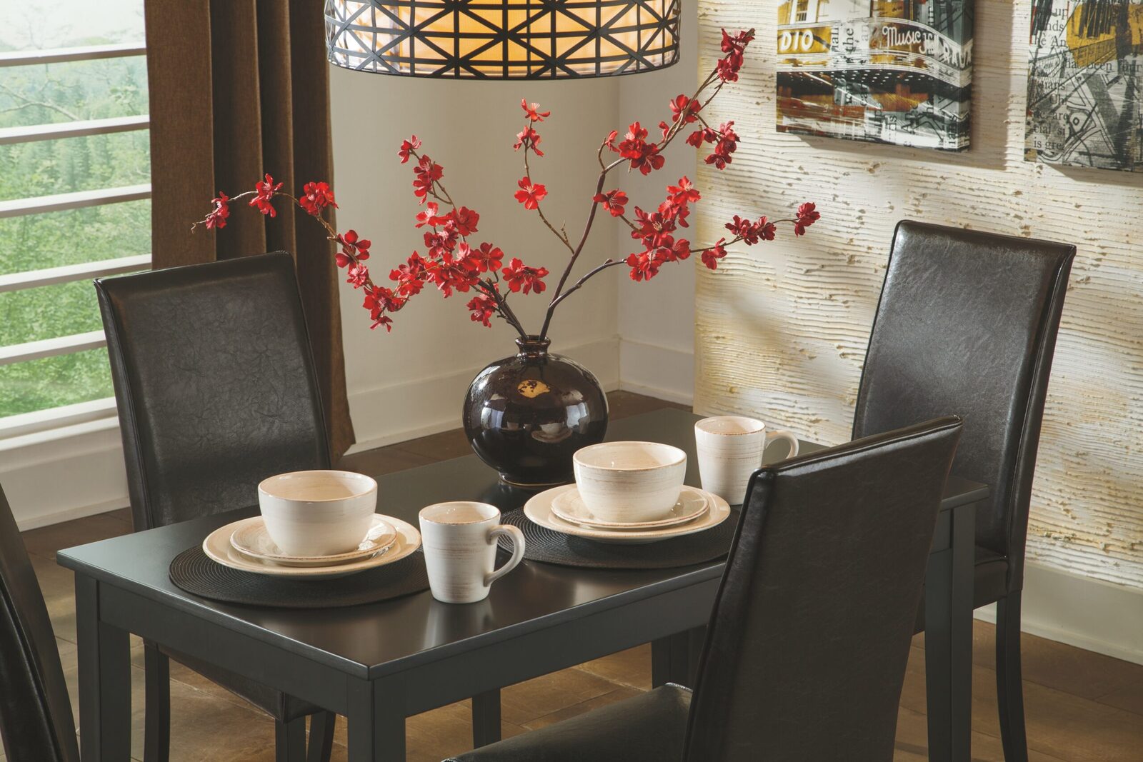 Kimonte - Rectangular Dining Room Table - Dark Brown - Image 8