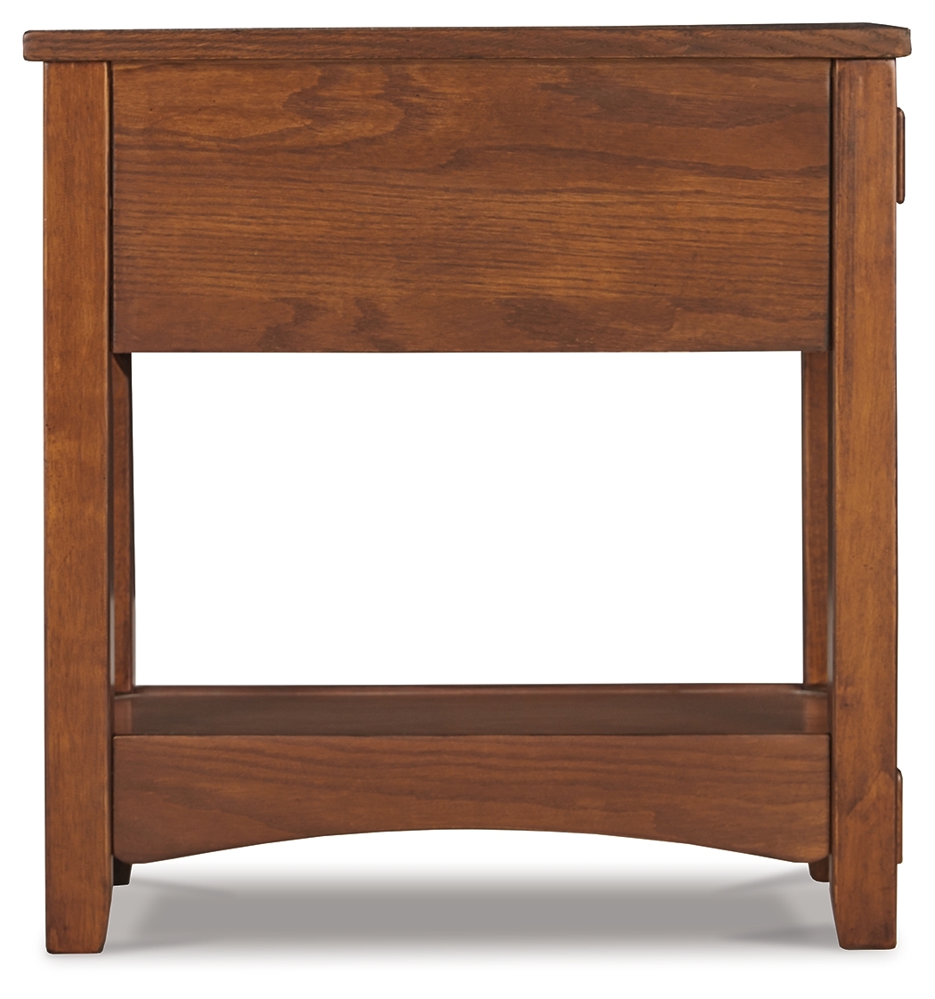 Breegin - Chair Side End Table - 1 Drawer - Brown - Image 5
