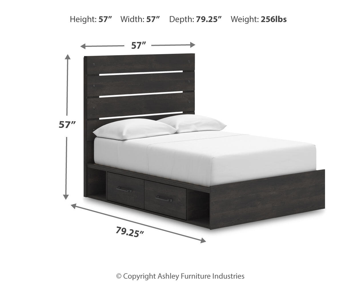Hollivern - Panel Bed With Storage - Image 16