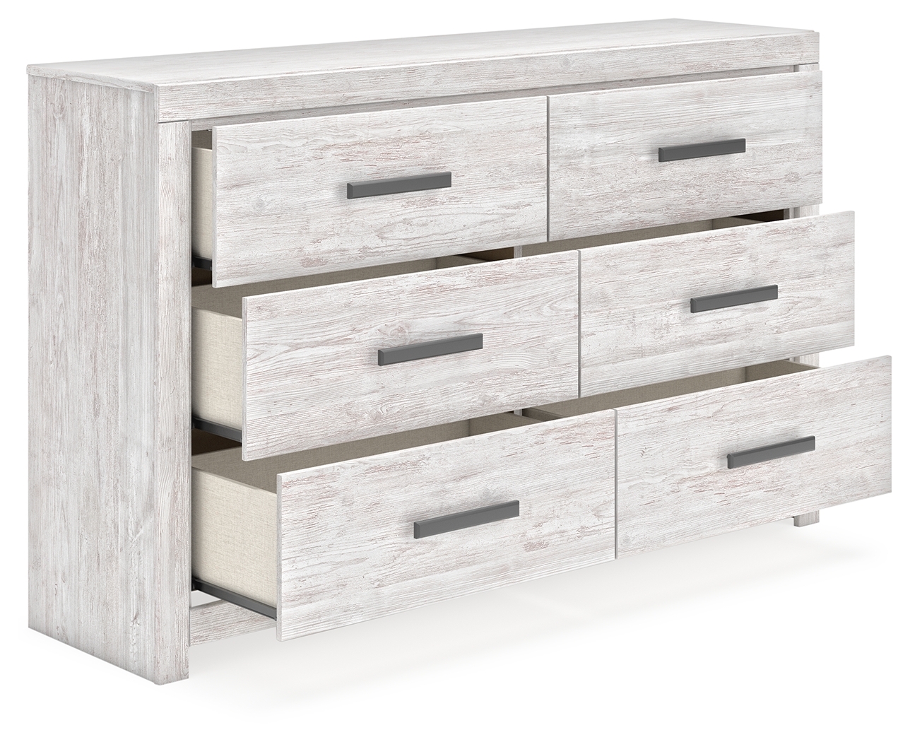 Cayboni - Six Drawer Dresser - Whitewash - Image 4