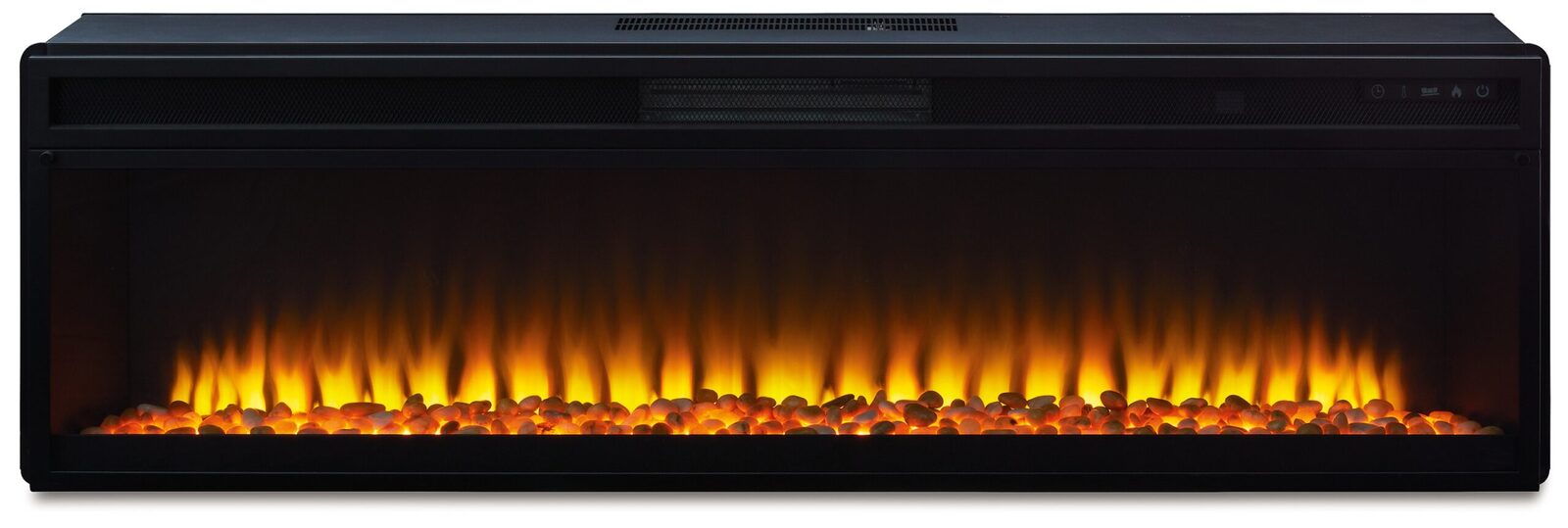 Entertainment Accessories - Wide Fireplace Insert - Black - Image 3
