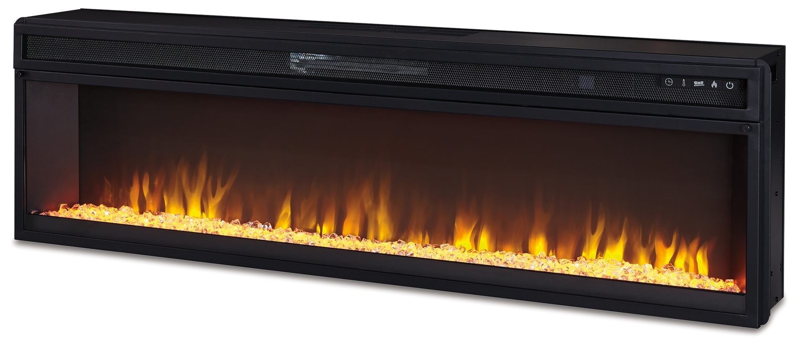 Entertainment Accessories - Wide Fireplace Insert - Black - Image 5