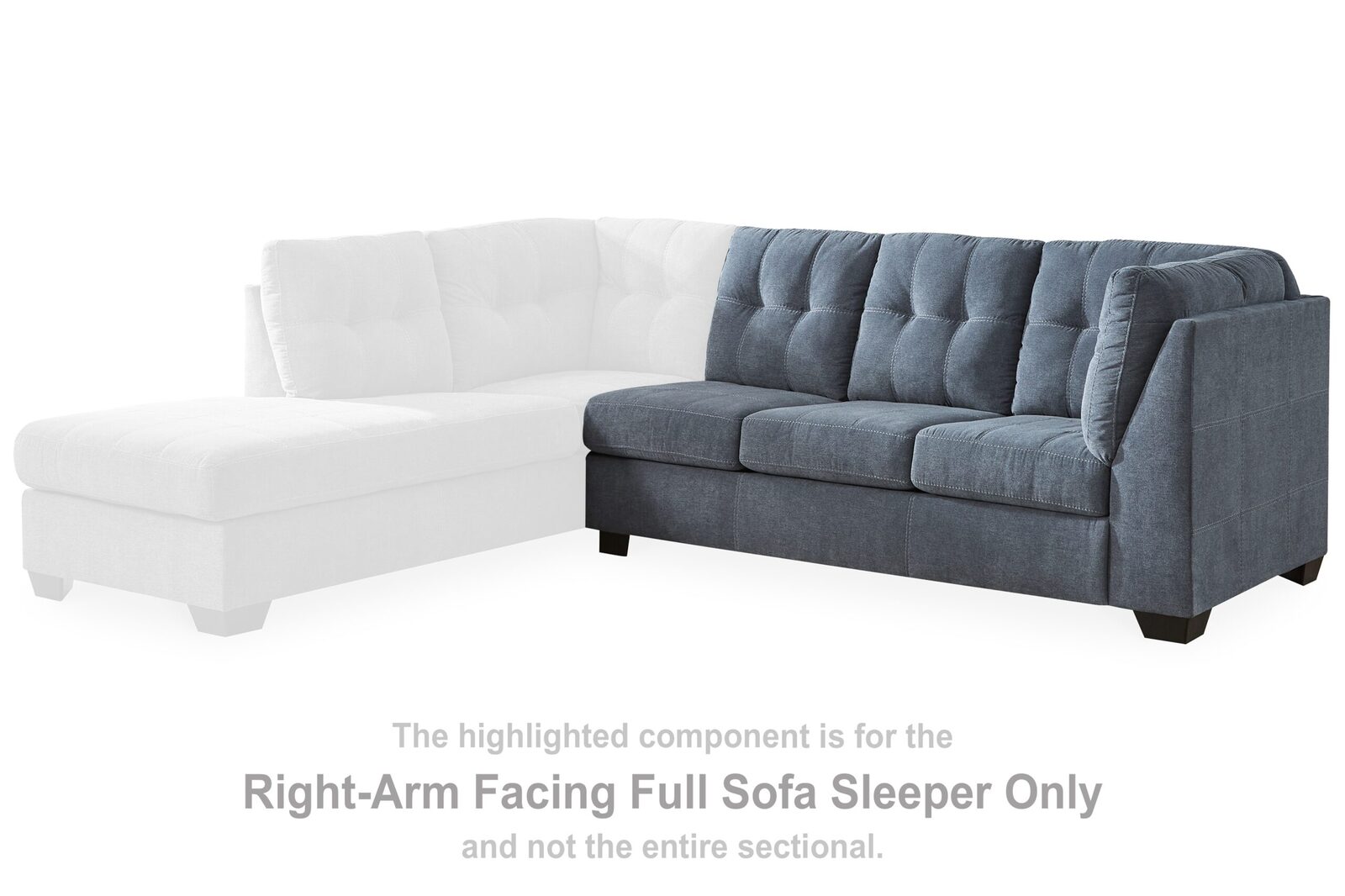 Marleton - Raf Full Sofa Sleeper - Denim - Image 2