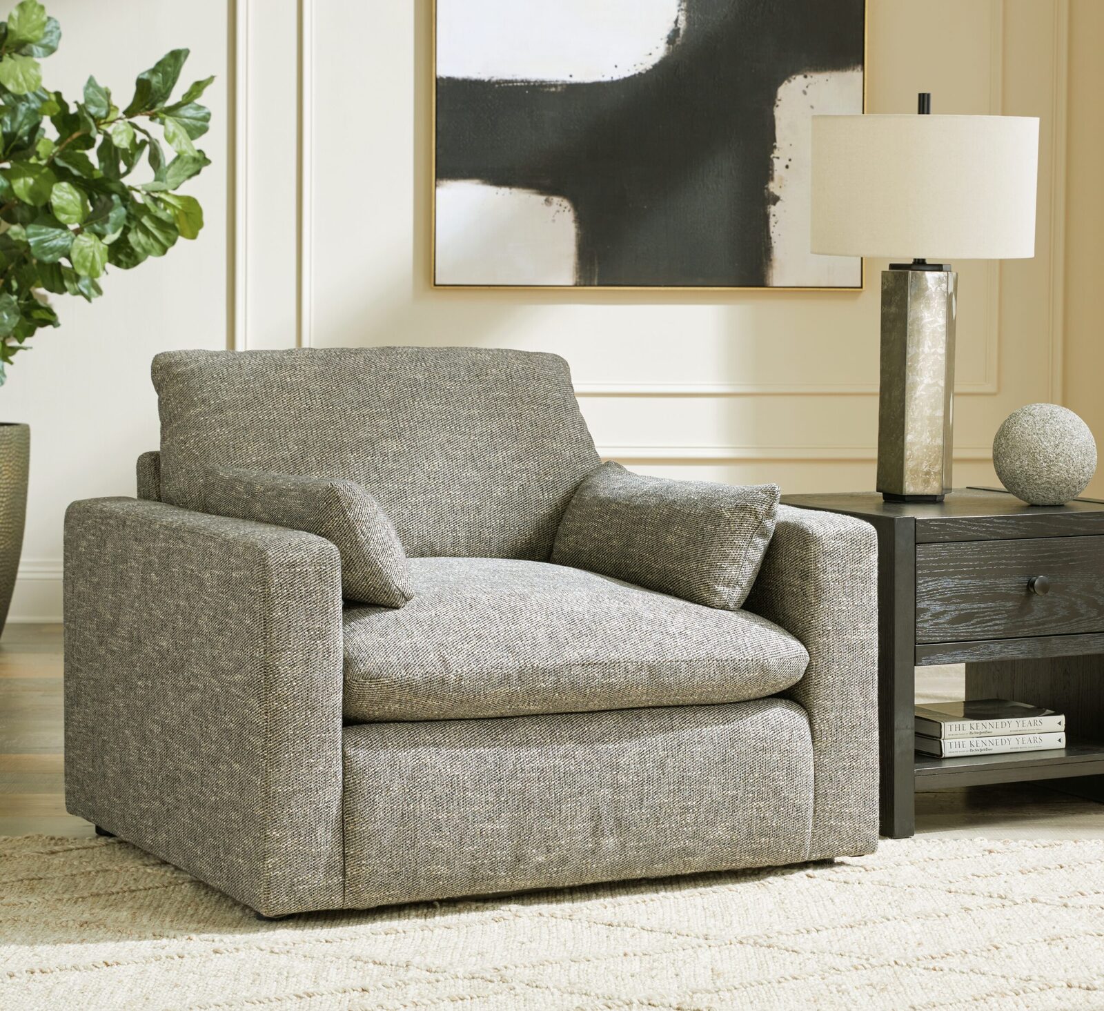 Dramatic - Chair and a Half - Granite - Image 2