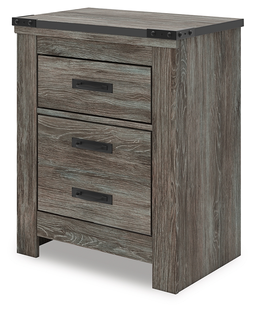 Frandern - Two Drawer Night Stand - Gray - Image 2