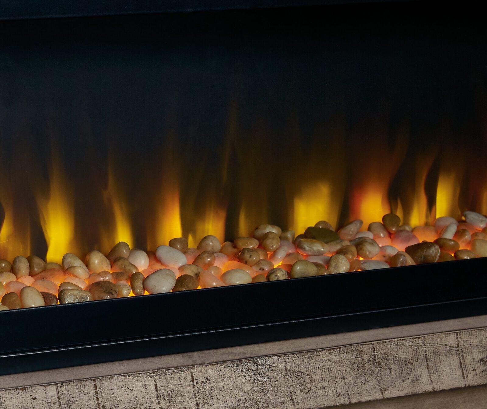 Entertainment Accessories - Wide Fireplace Insert - Black - Image 8