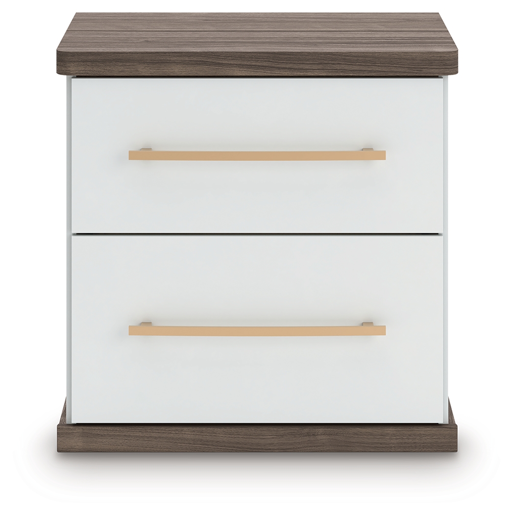 Kendanport - 3 Pc. - Dresser And 2 Nightstands - Brown / White - Image 10