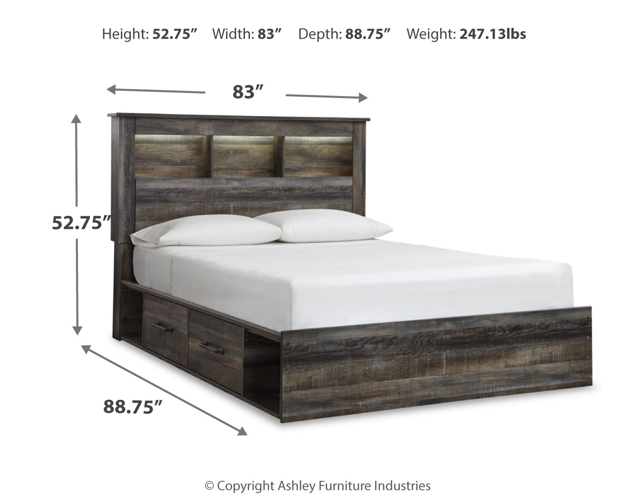 Drystan - Panel Bookcase Bed - Image 15