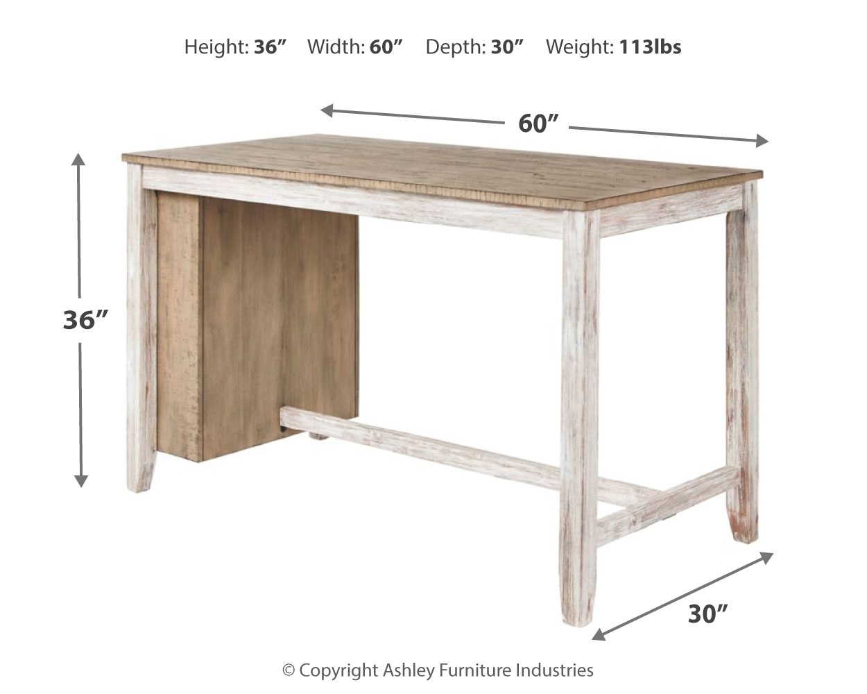 Skempton - Rectangular Counter Table With Storage Set - Image 14